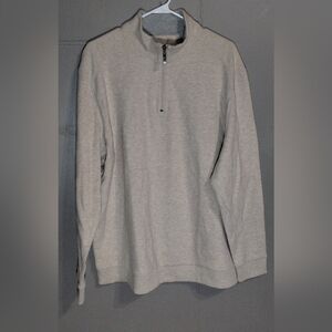 Men's Beige With Blue Collar Quarter Zip Paradise Collection